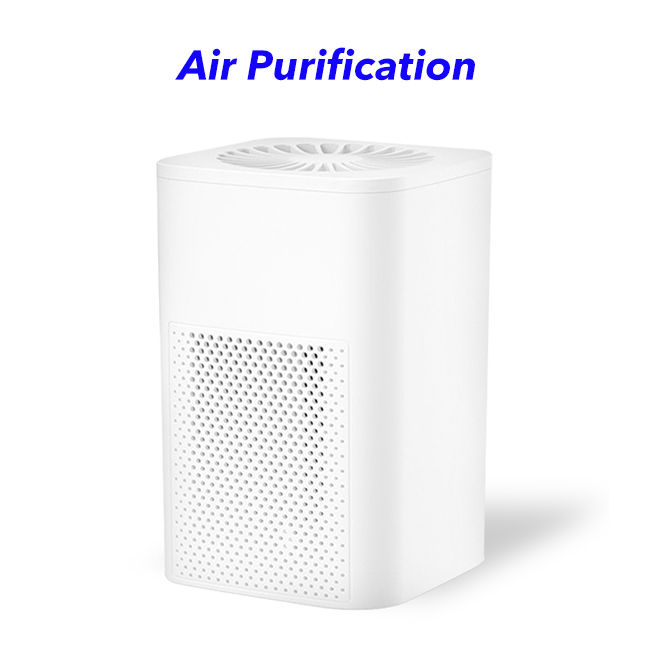 Portable Air Cleaner Home Use Uv Hepa Filter Air Purification Ionic Electrostatic Car Air Purifie(White)